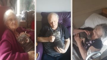 Puppy love at Lancashire care home
